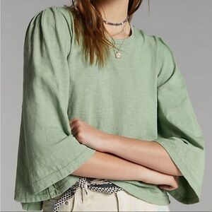 Anthropologie Pilcro Jillian Bell-Sleeved Top Small